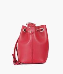 RTW Creation - Maroon bucket bag