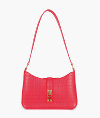 RTW Creation - Red crocodile baguette bag