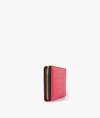 RTW Creation - Red crocodile pattern wallet