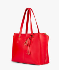 RTW Creation - Red over the shoulder tote bag