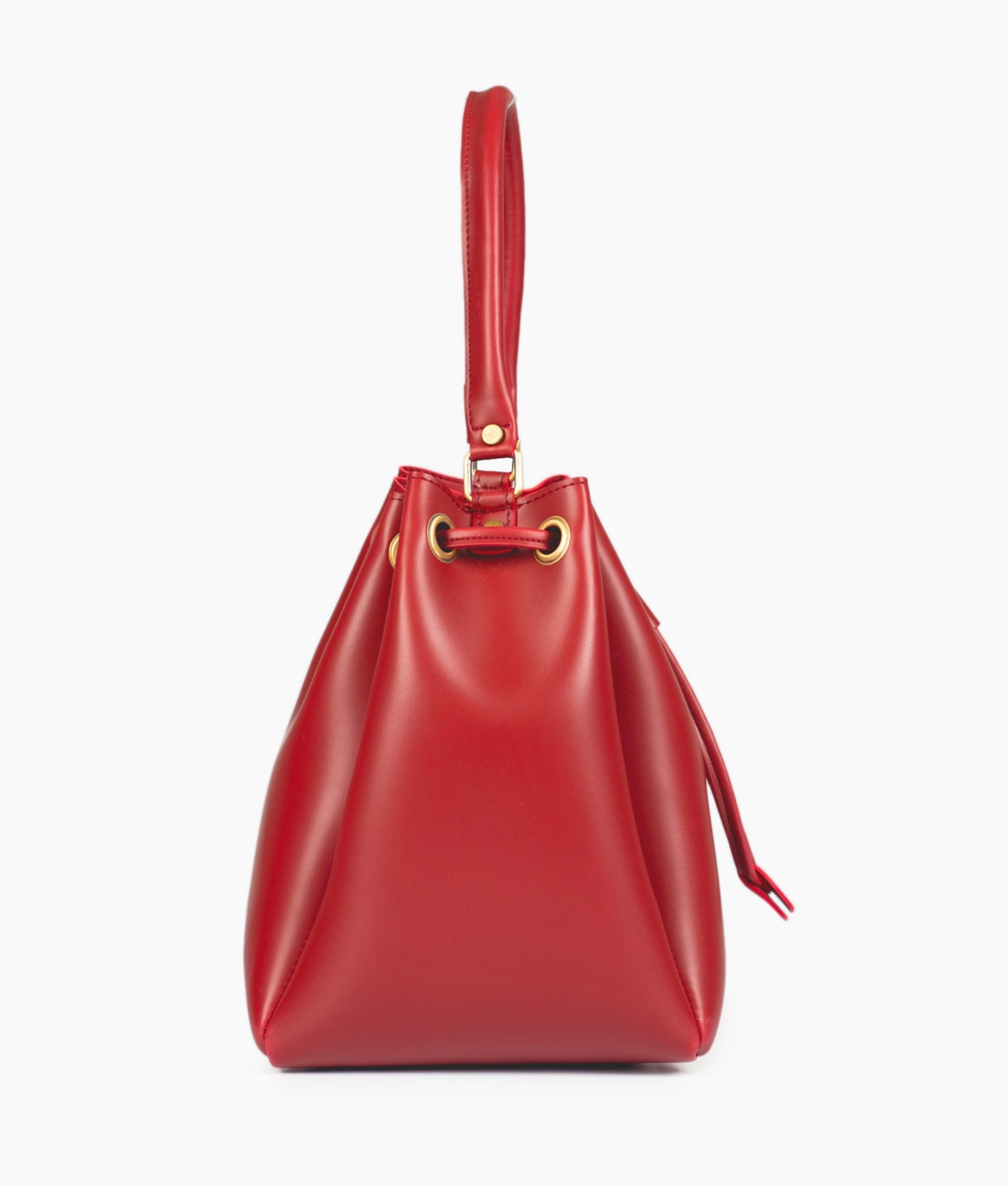 RTW Creation - Red drawstring bucket bag