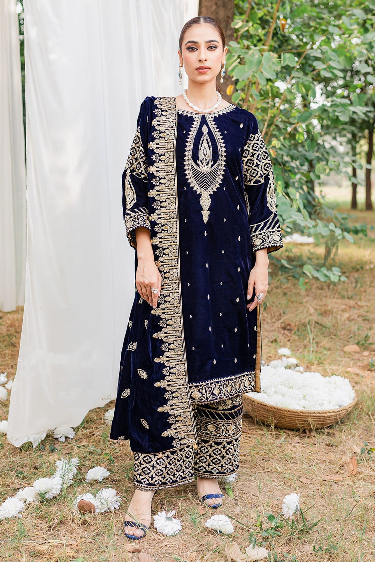 Panache Apparel Stitched Velvet Collection-Zircon