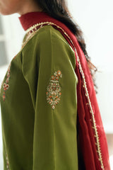 Paranda Omal By Komal Stitched 3 Piece Festive Collection'2025-Rawish