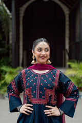 Paranda Omal By Komal Stitched 3 Piece Festive Collection'2025-Marvi