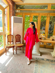 Manahils Stitched Co Ords Pink Marina Co-Ord Set (Pay-Now)