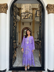 Allechant By Manahils Stitched Suit-Lilac Meadow