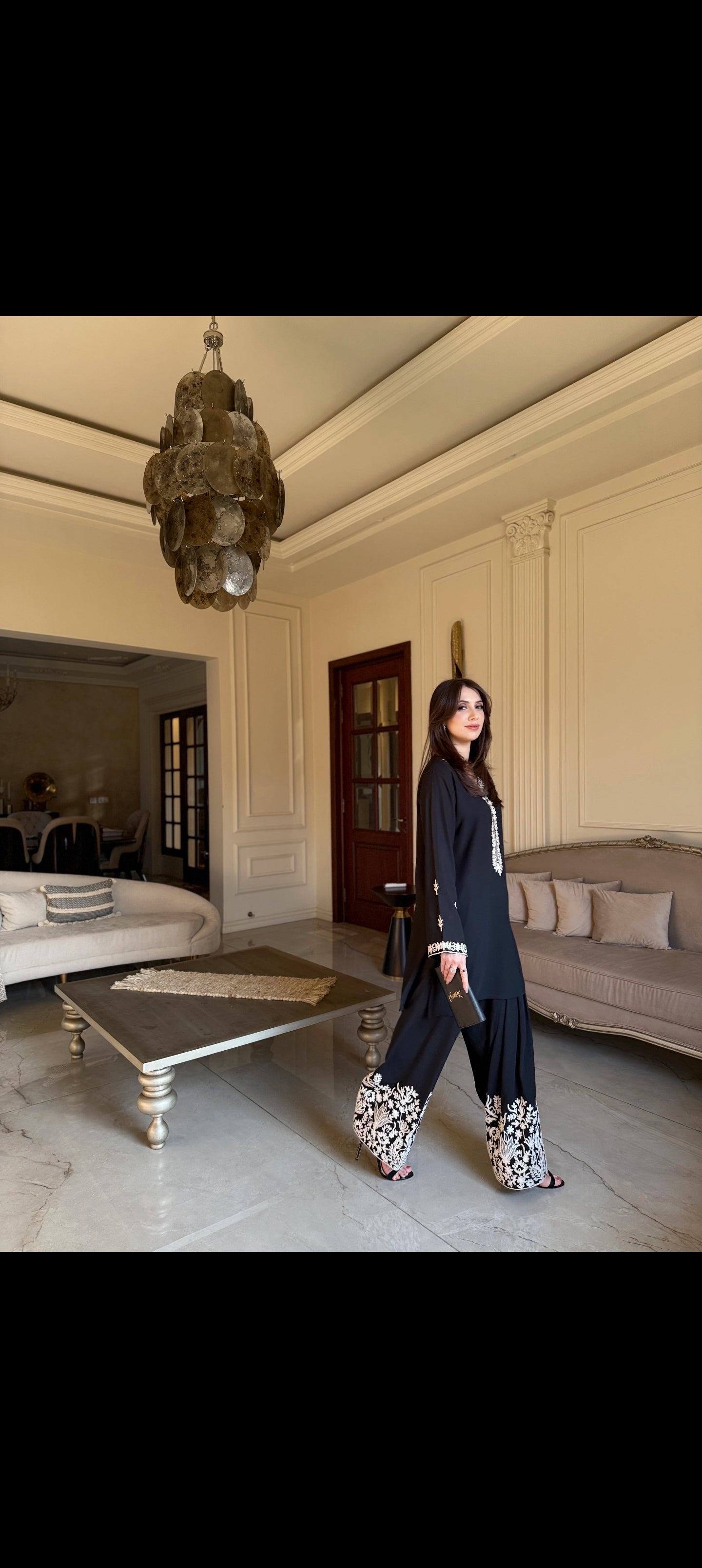 Allechant By Manahils Stitched 2 Piece Georgette Collection'2025-Black Embroidery Shalwar Set