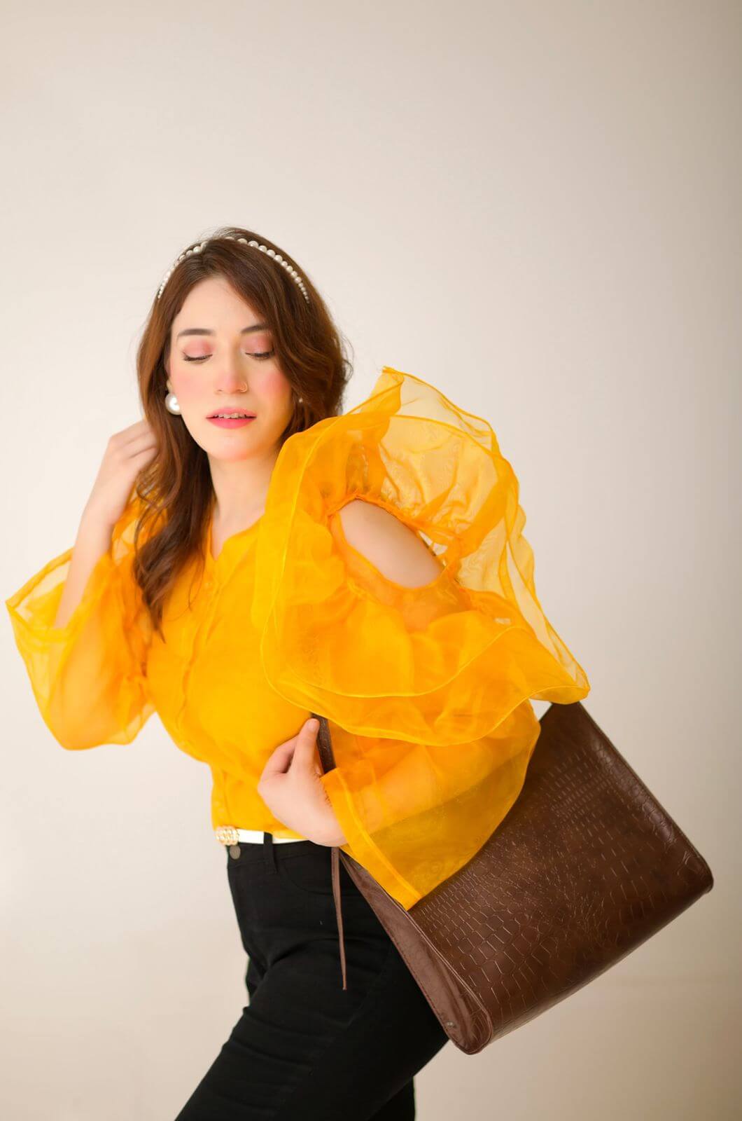 Half Moon Crocodile Brown - Bag X