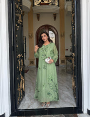 Allechant By Manahils Stitched Suit-Pistachio Dew