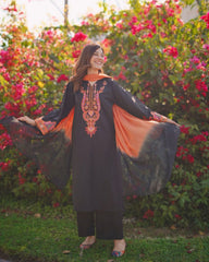 Tiraz Stitched 3 Piece Summer Suit-Sahar