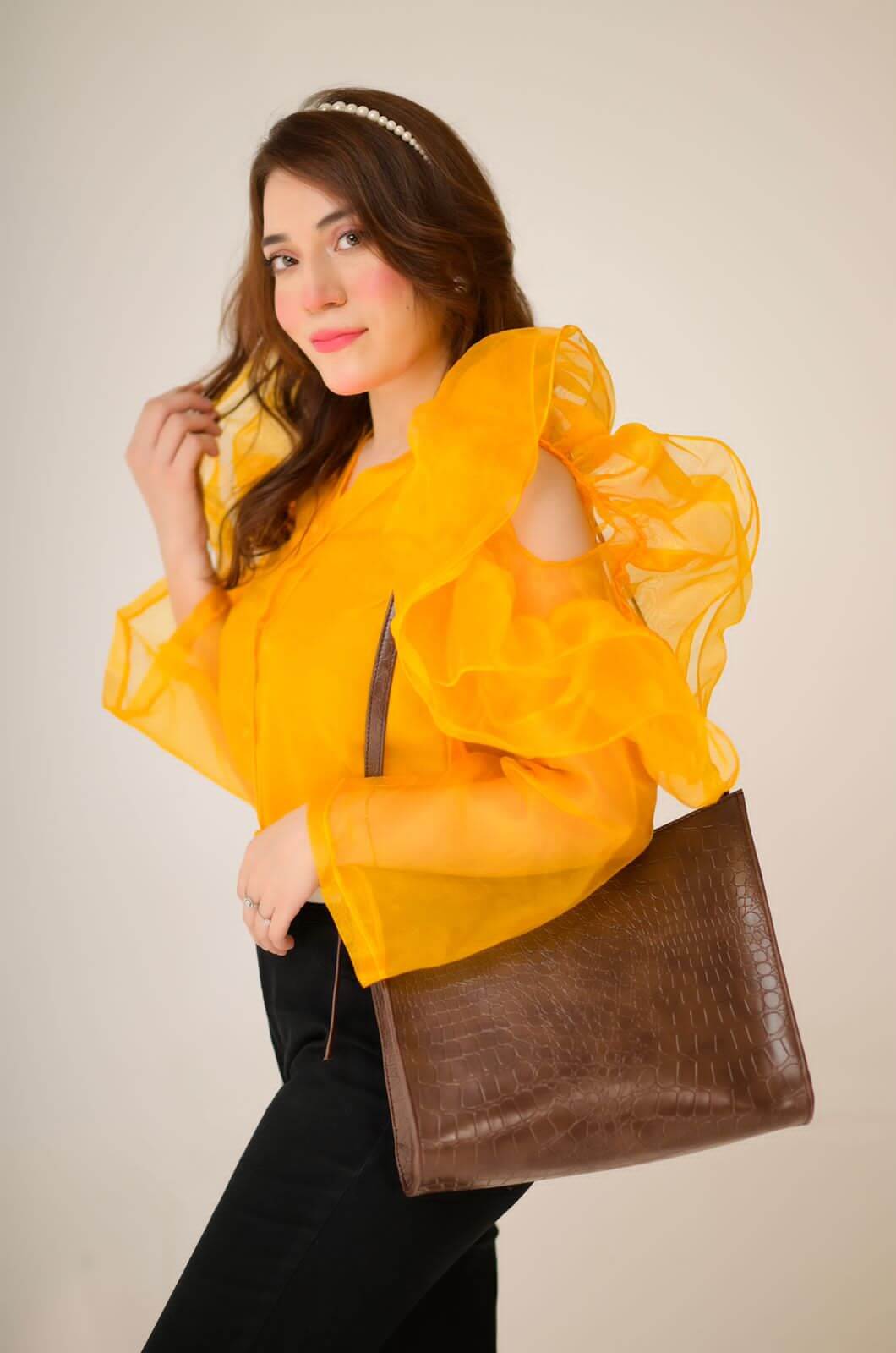 Half Moon Crocodile Brown - Bag X