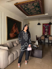 Allechant By Manahils Stitched Suit-Monochrome Muse