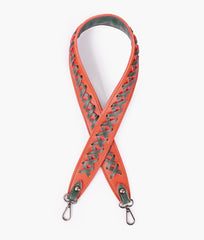 RTW Creation - Rust and army green zig-zag weave strap add-on