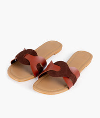 RTW Creation - Rust suede flats