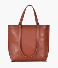 RTW Creation - Rust quilted tote bag