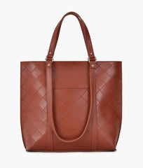 RTW Creation - Rust quilted tote bag