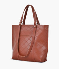 RTW Creation - Rust quilted tote bag