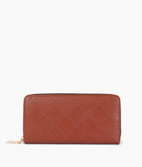 RTW Creation - Rust quilted pattern wallet