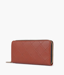 RTW Creation - Rust quilted pattern wallet