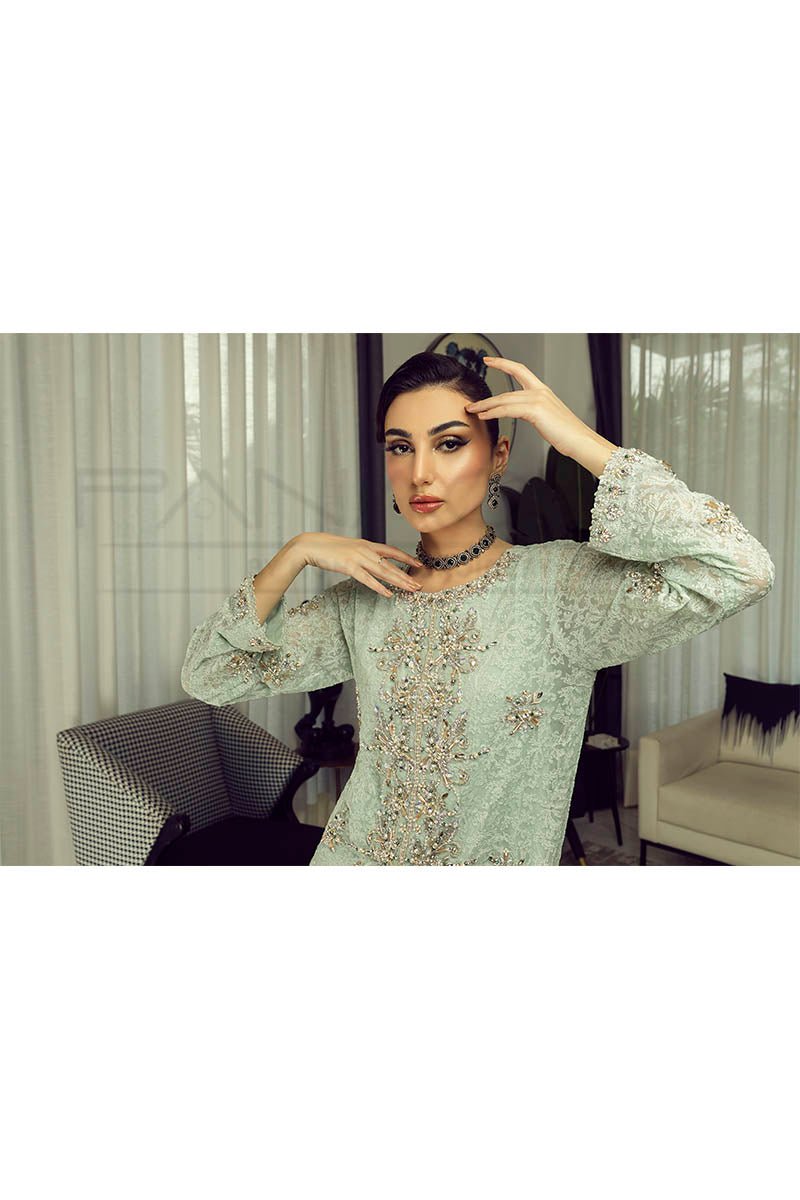 Manahils Stitched Formals K-223-Sage Serenity