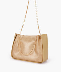 RTW Creation - Sandy metallic handle shoulder bag