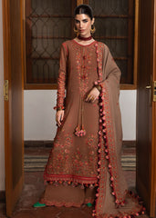 Hussain Rehar Unstitched 3 Piece Karandi A/W Suit-Shay