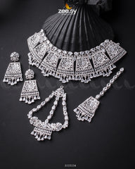 Royal Bridal Set Sliver - Zeesy Jewellery