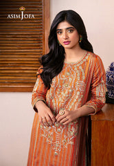 Asim Jofa Outfit Of The Day Ajod-18 Embroidered Yarn Dyed Kantha 2 Pcs