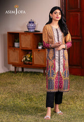 Asim Jofa Outfit Of The Day Ajod-04 Printed Lawn Silk 1 Pc