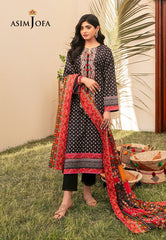 Asim Jofa Outfit Of The Day Ajod-24 Embroidered Swiss Lawn 3 Pcs