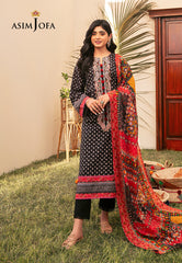 Asim Jofa Designers Limited EditionAjodd-24-Xs Embroidered Swiss Lawn 3 Pcs