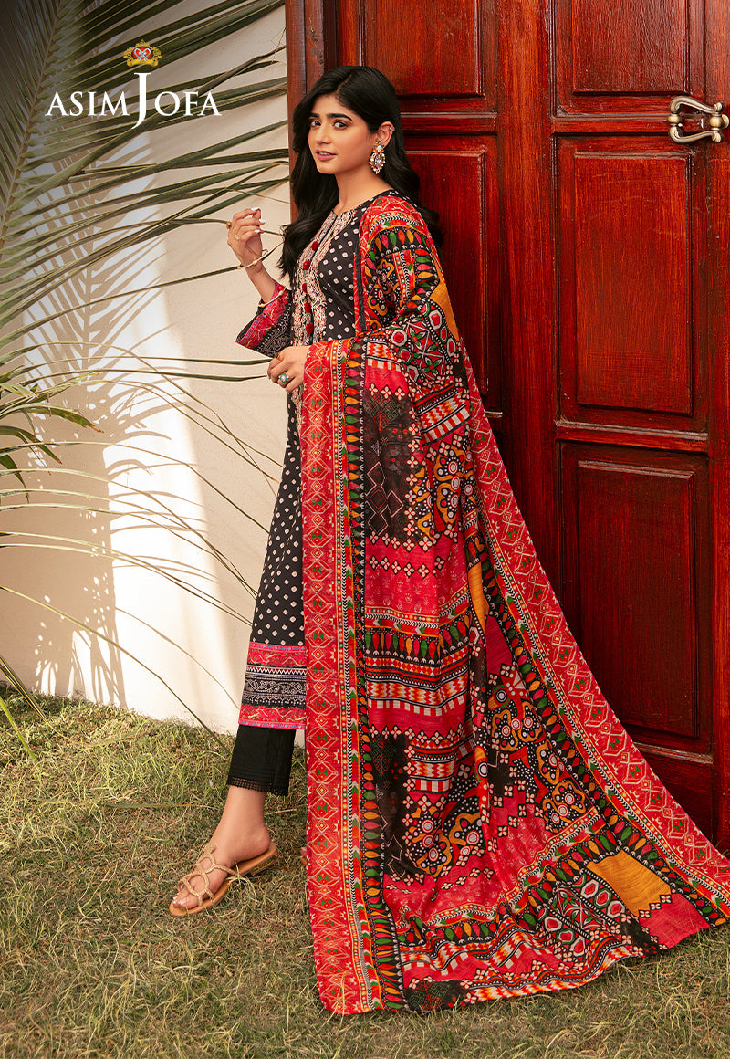 Asim Jofa Outfit Of The Day Ajod-24 Embroidered Swiss Lawn 3 Pcs