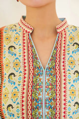 Gulbahar By Arha Eman Stitched Summer Suit-Sky Garden â€“ Blue 2 Piece Co ord