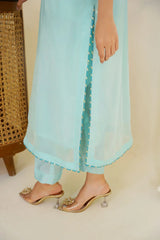 Gulbahar By Arha Eman Stitched Summer Suit-Sky Gleam – Blue Yellow 3 Piece Suit