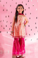 Shop Cotton Silk Printed 3 Pc Suit for kids girls???vibrant, soft, and stylish. 