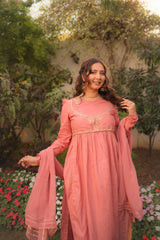 Omal By Komal Stitched 3 Piece Summer Suit-Sunaina - 3pc