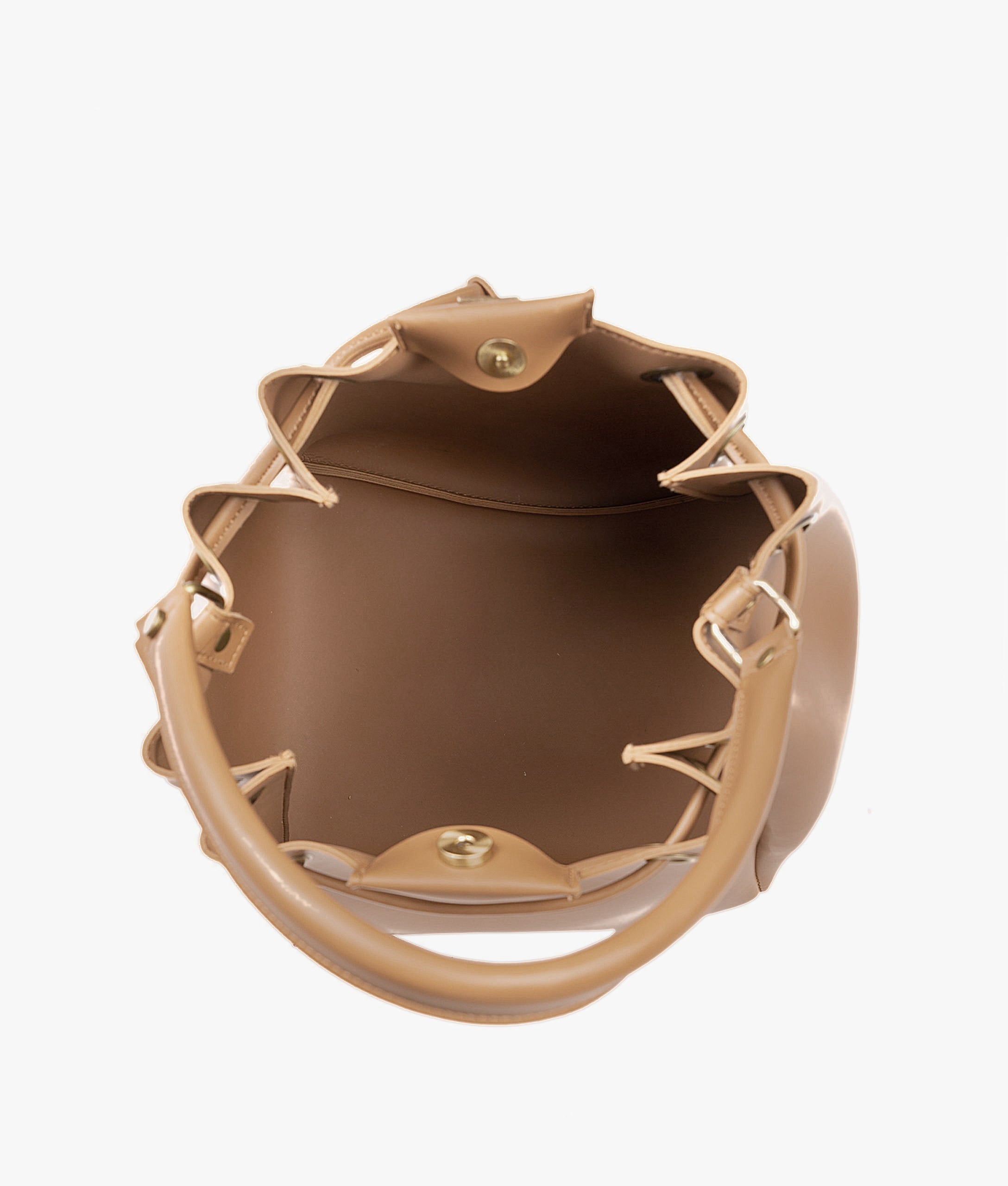 RTW Creation - Tan drawstring bucket bag
