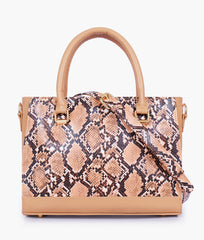 RTW Creation - Beige snake handbag