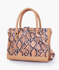 RTW Creation - Beige snake handbag