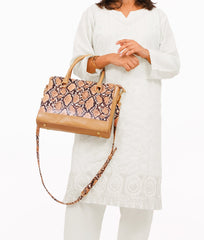 RTW Creation - Beige snake handbag