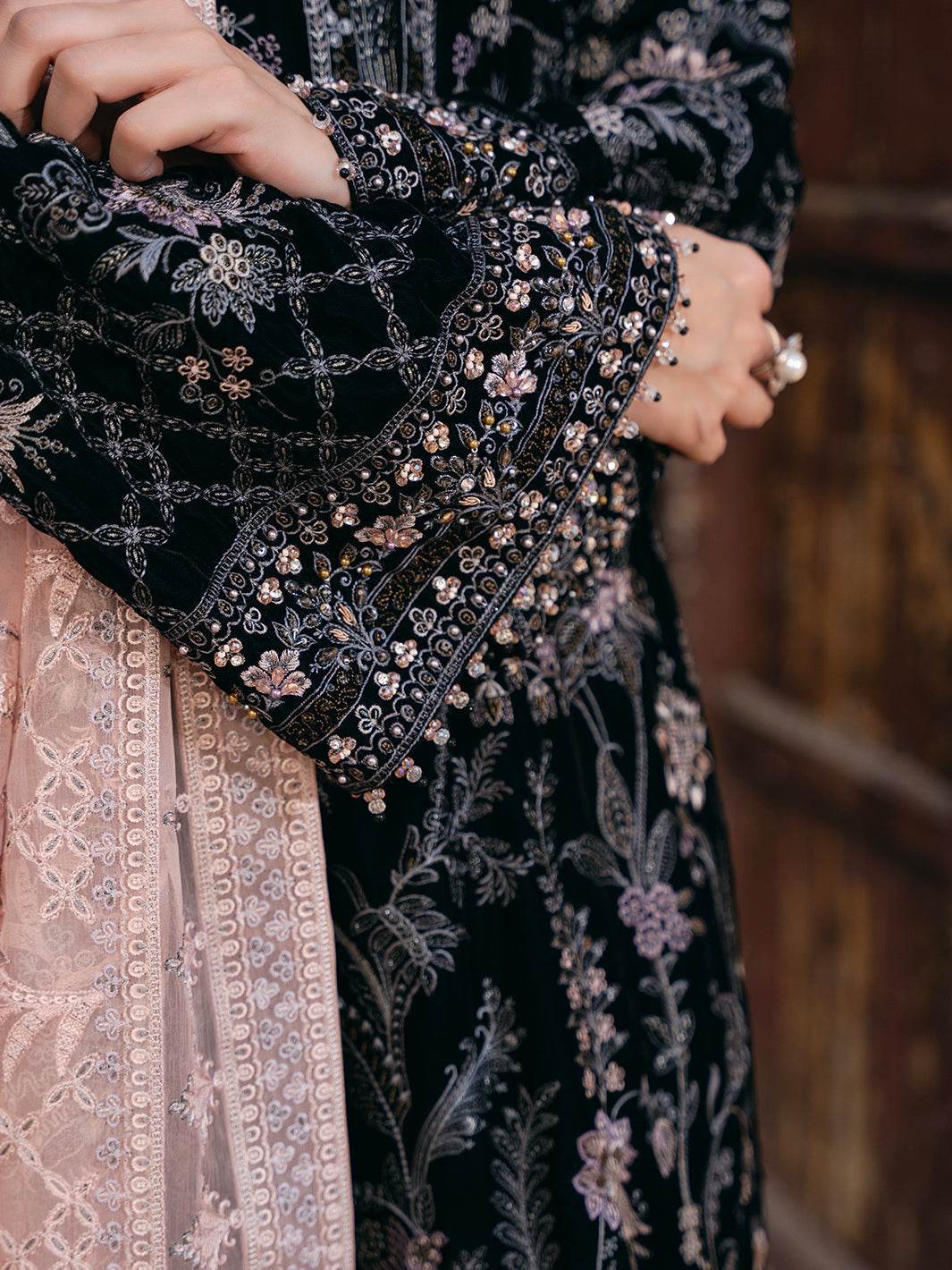 Siara By Flossie Unstitched 3 Piece Formals Velvet Collection'2025-V-103 - A