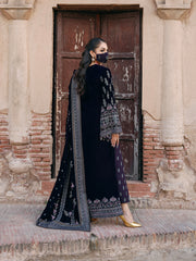 Siara By Flossie Unstitched 3 Piece Formals Velvet Collection'2025-V-104 - A