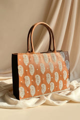 Fineur Embroidery Tote Bag Daily Carry - Mustard