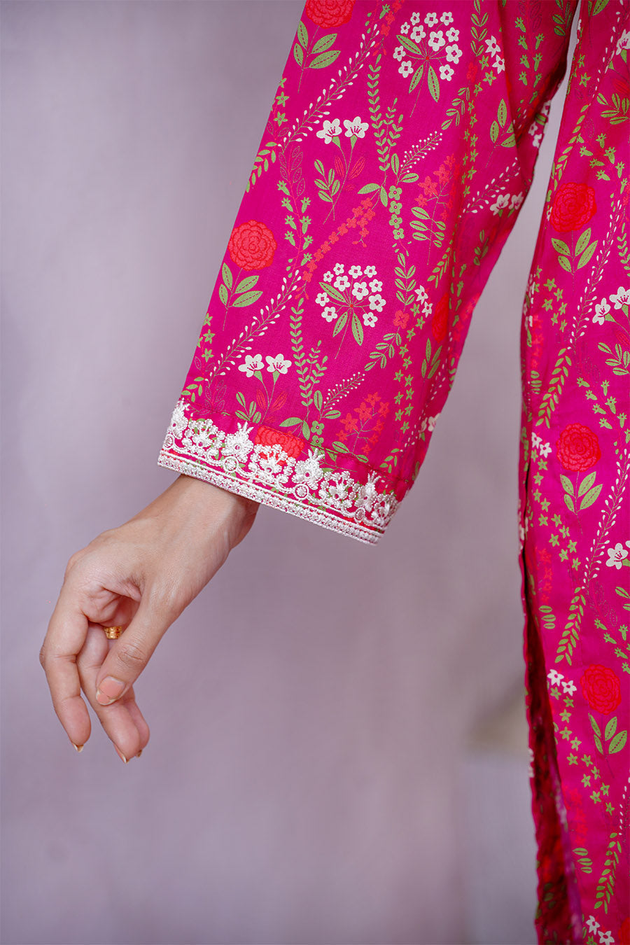 Waniya Stitched 3 Piece Digital Printed & Emb Lawn Collection'2025-Celia