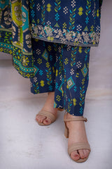 Waniya Stitched 3 Piece Digital Printed & Emb Lawn Collection'2025-Irena