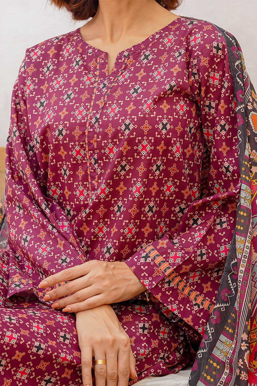 Waniya Stitched 3 Piece Digital Printed Lawn Summer Collection'2025-Zoe