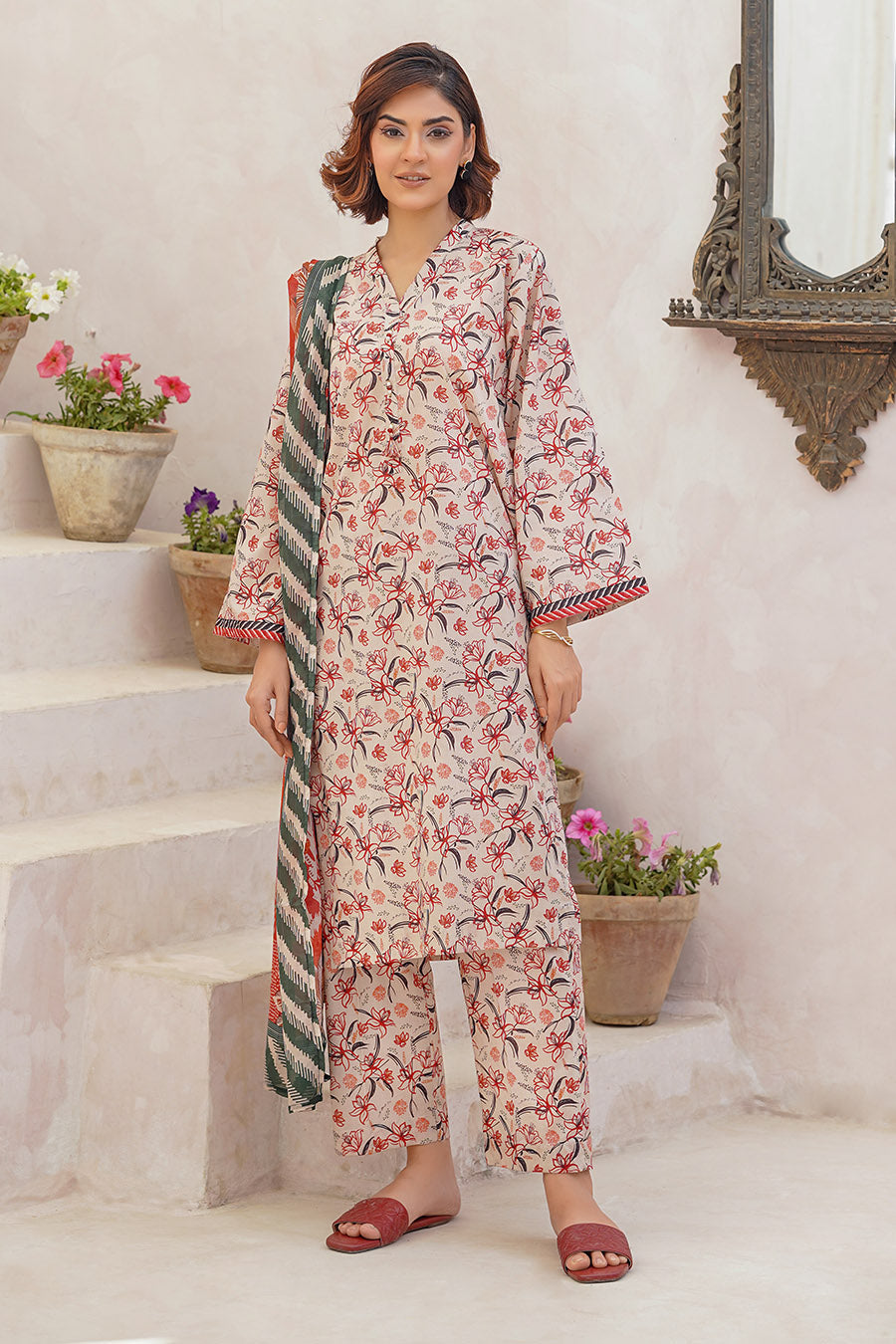 Waniya Stitched 3 Piece Digital Printed Lawn Summer Collection'2025-Iris