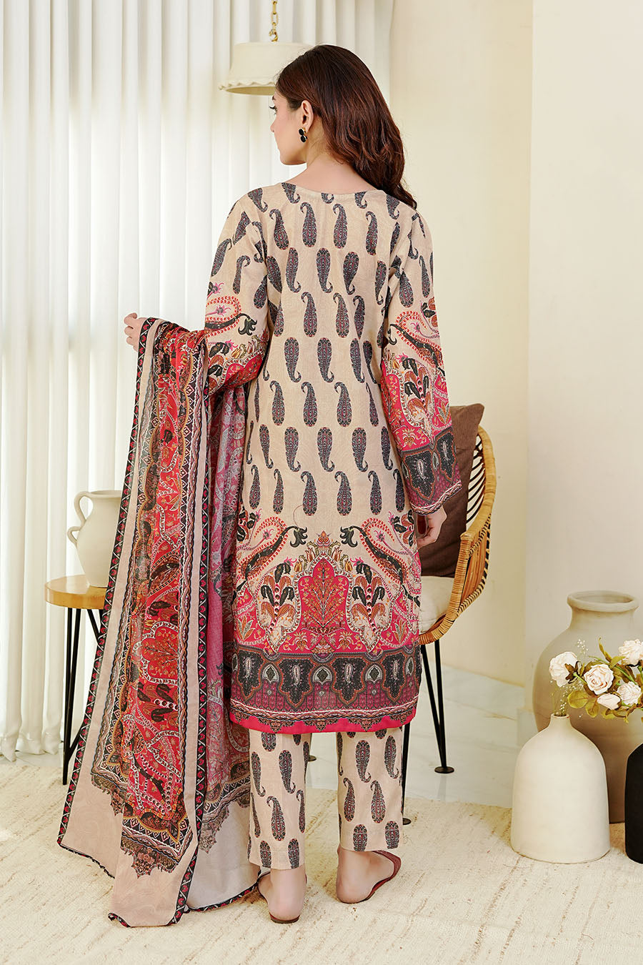 Waniya Stitched 3 Piece Digital Printed Lawn Collection'2025-MARIA