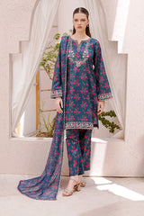 Waniya Stitched 3 Piece Embroidery Lawn Summer Collection'2025-Rena