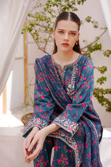 Waniya Stitched 3 Piece Embroidery Lawn Summer Collection'2025-Rena